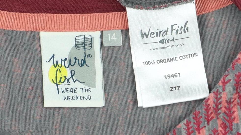 Weird Fish Women's Multicoloured Cotton Shift Dress - Size 14