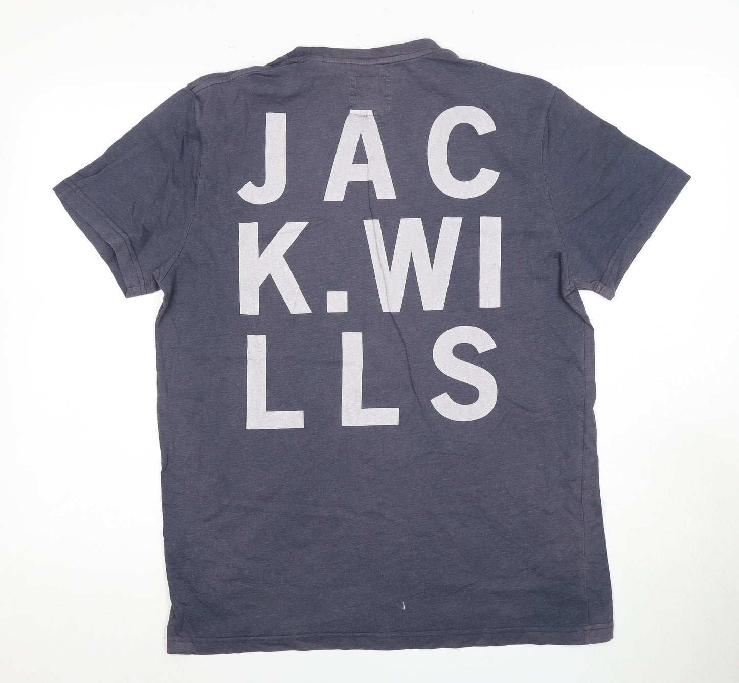Jack Wills Men's Blue Crew Neck T-Shirt, Short Sleeve