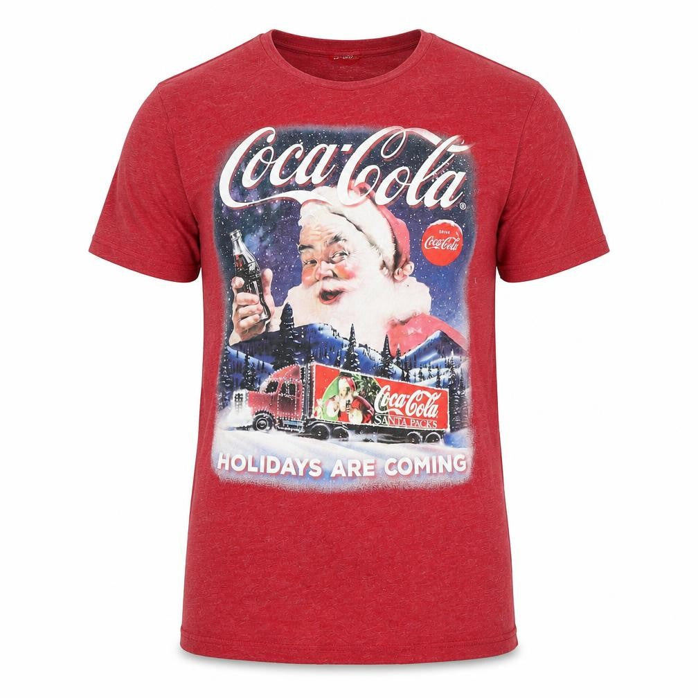 Mens UK Size S Coca-Cola Red  Cotton Blend T-Shirt