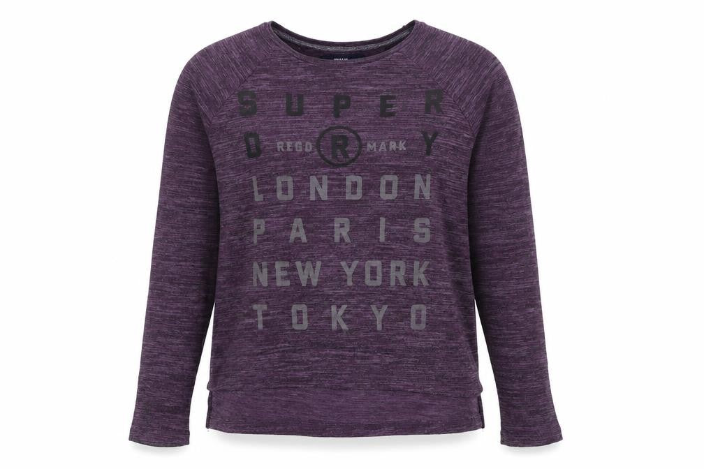Superdry Womens Purple Jersey T-Shirt M