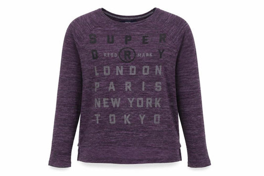 Unisex Adultss UK Size M Superdry Purple Cotton T-Shirt