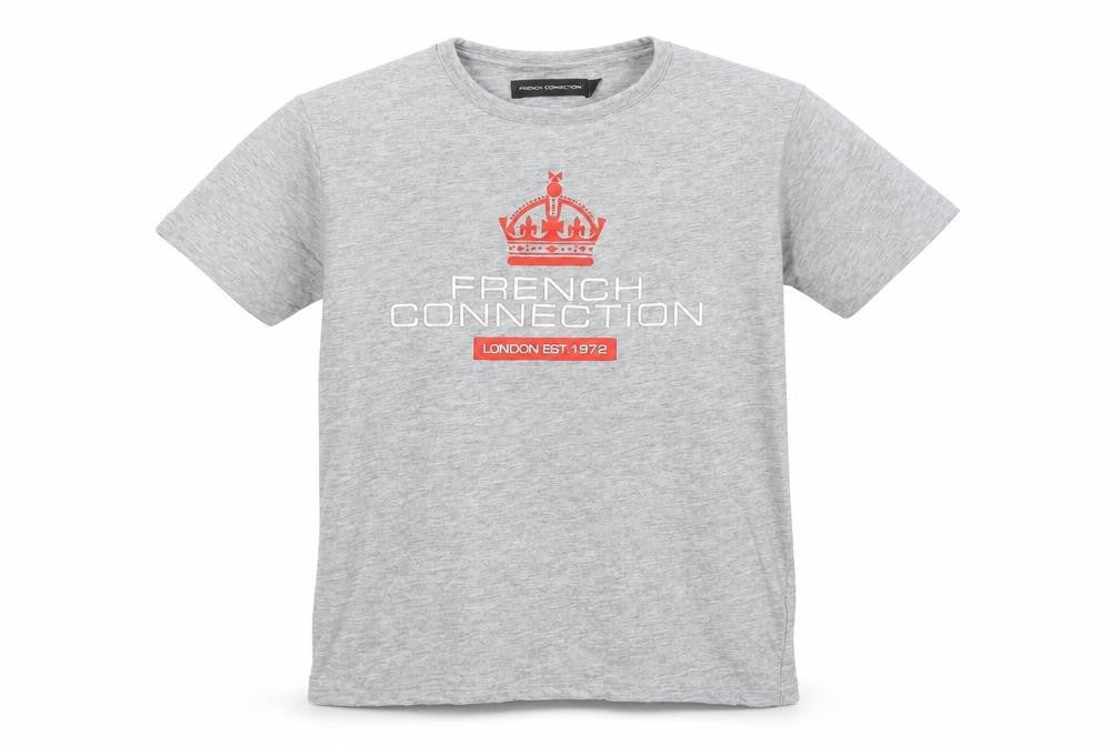 French Connection Graphic Grey T-Shirt Boys 9-10 Years