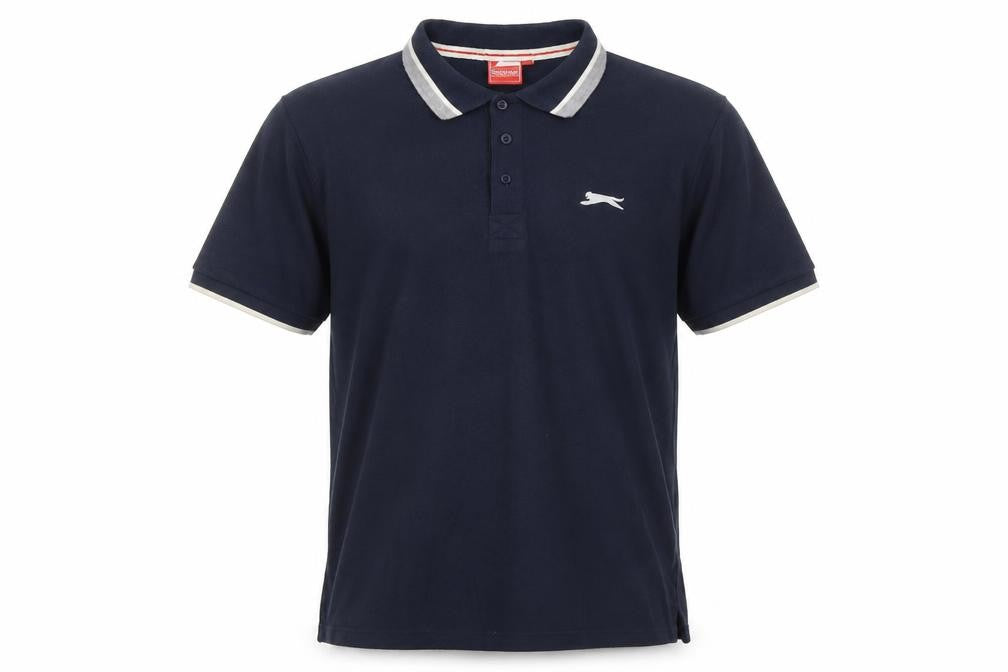 Slazenger Men's Blue Polo Shirt L, Short Sleeve