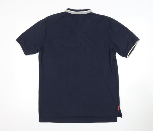 Slazenger Men's Blue Polo Shirt L, Short Sleeve