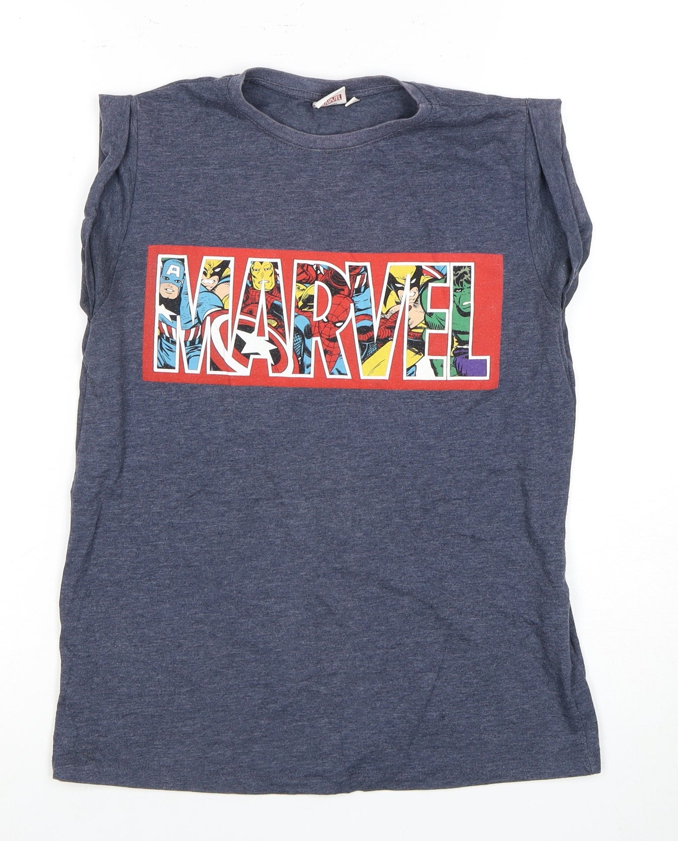 Marvel Comics Unisex Blue Graphic T-Shirt, Size 8