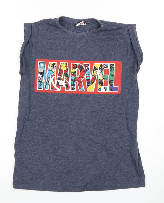 Marvel Comics Unisex Blue Graphic T-Shirt, Size 8