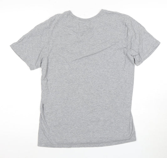 Nike Boys Grey S Athletic T-Shirt with Logo