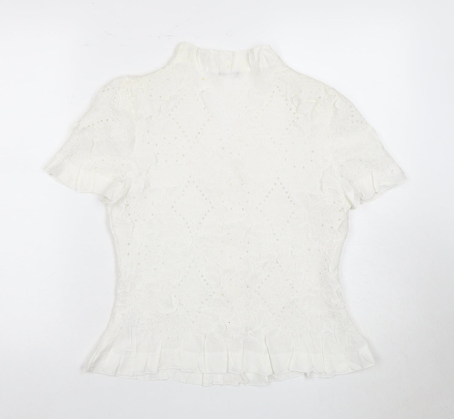 Roman Women's White V-Neck Blouse L