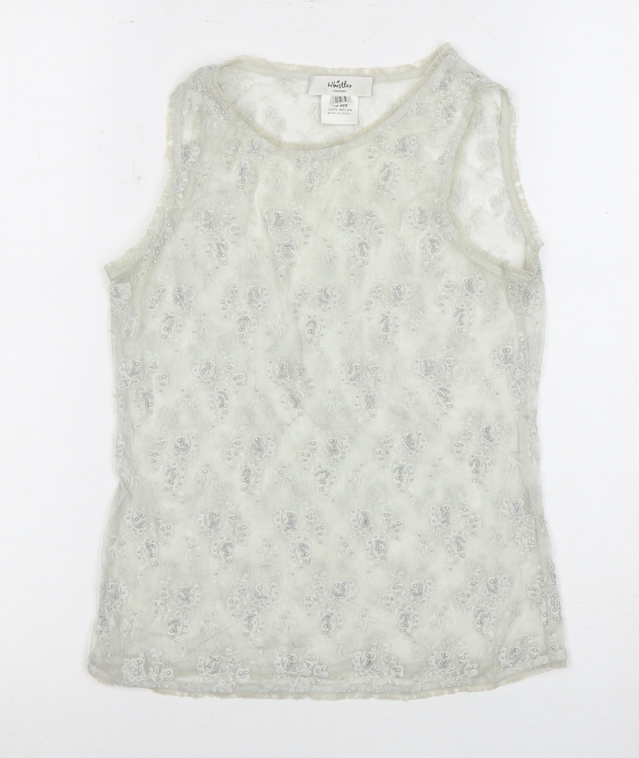 Whistles Women's Ivory Tank Top UK Size 8