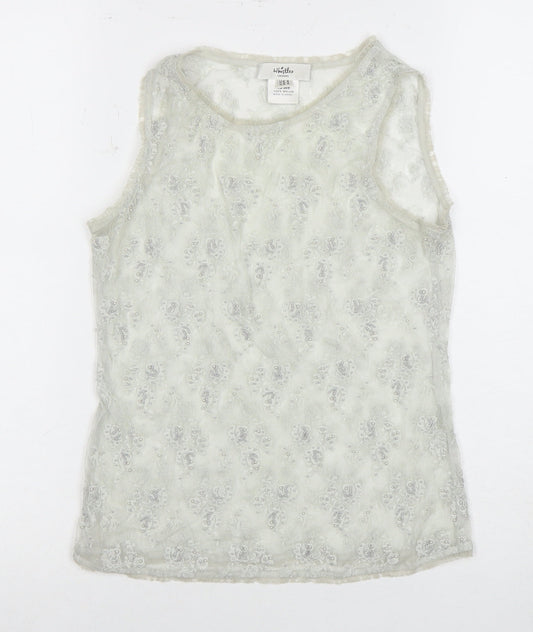 Whistles Women's Ivory Tank Top UK Size 8