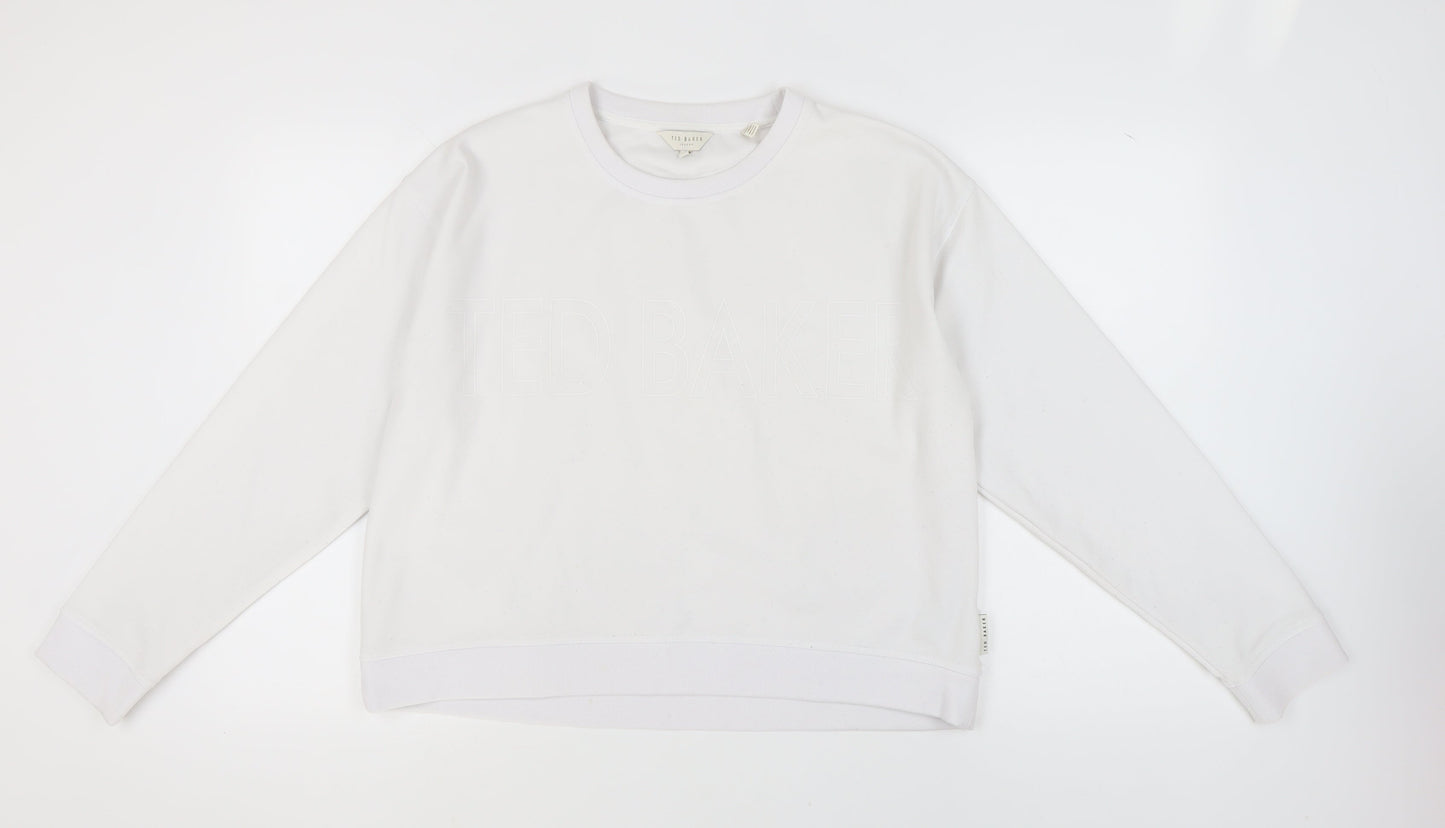 Ted Baker Women’s White Pullover Sweatshirt Size 10