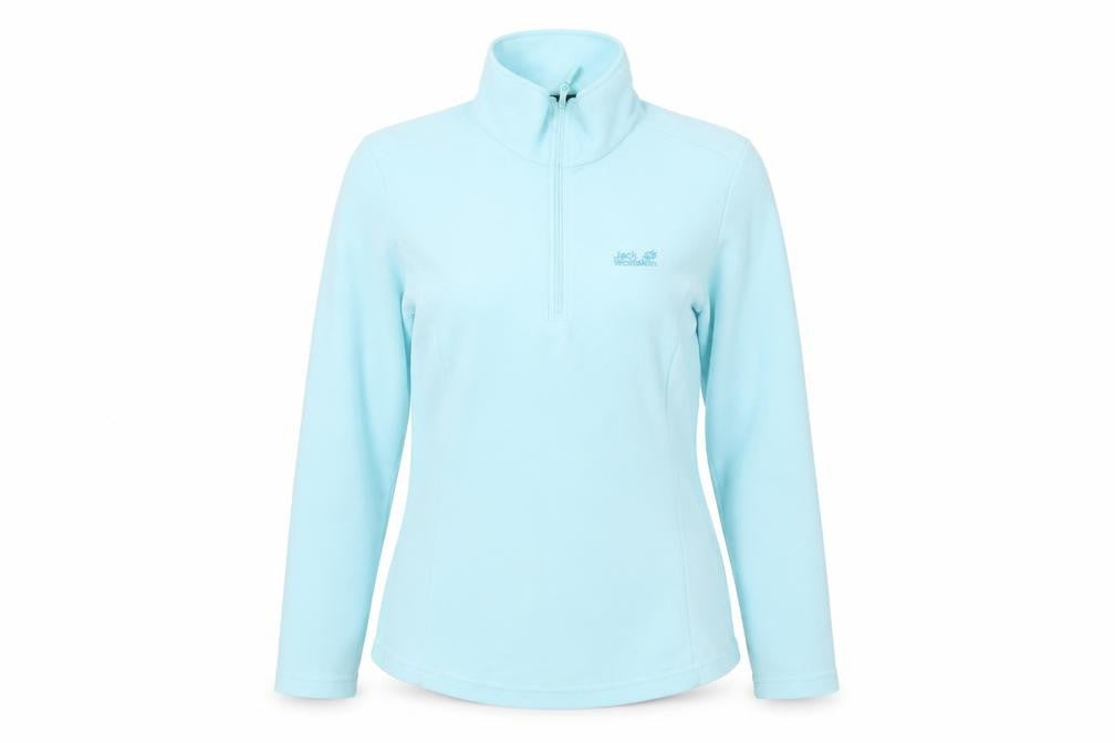 Womens UK 10 Regular Jack Wolfskin Blue Pullover Sweatshirt