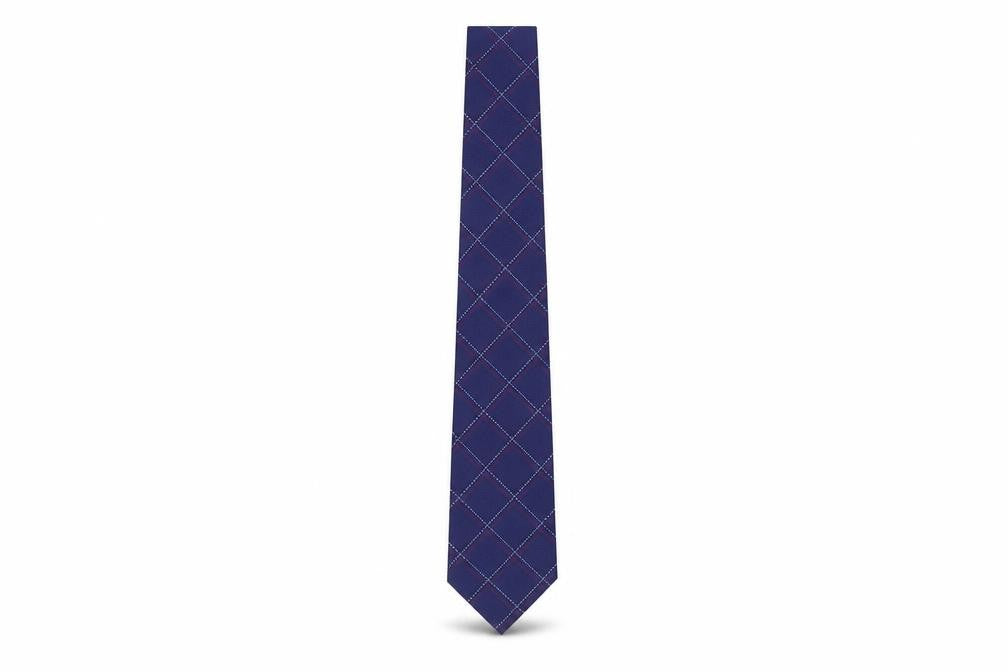 Van Heusen Men's Blue Silk Plaid Tie