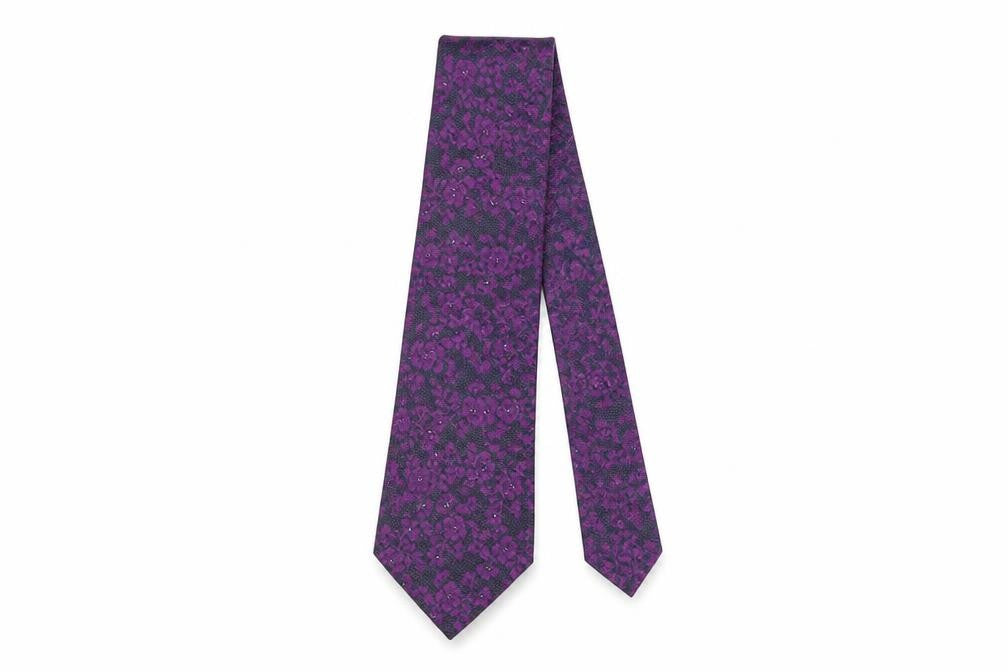Austin Reed Purple Floral Silk Men's Tie