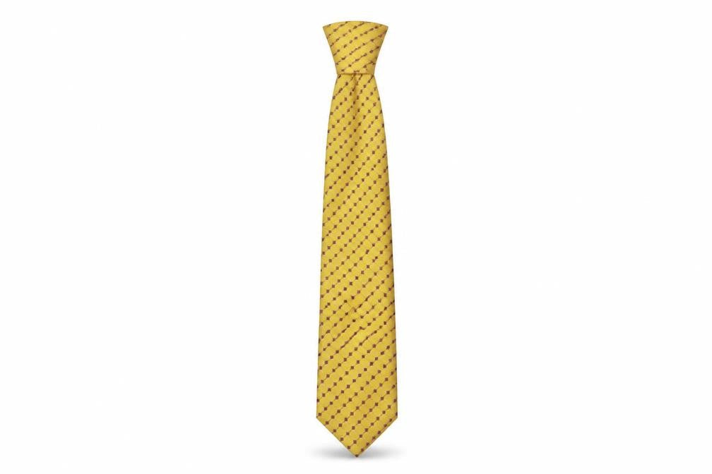 Skopes Men’s Yellow Geometric Polyester Tie
