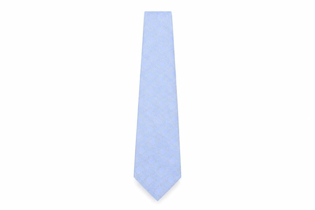 Pierre Cardin Men's Blue Geometric Silk Tie