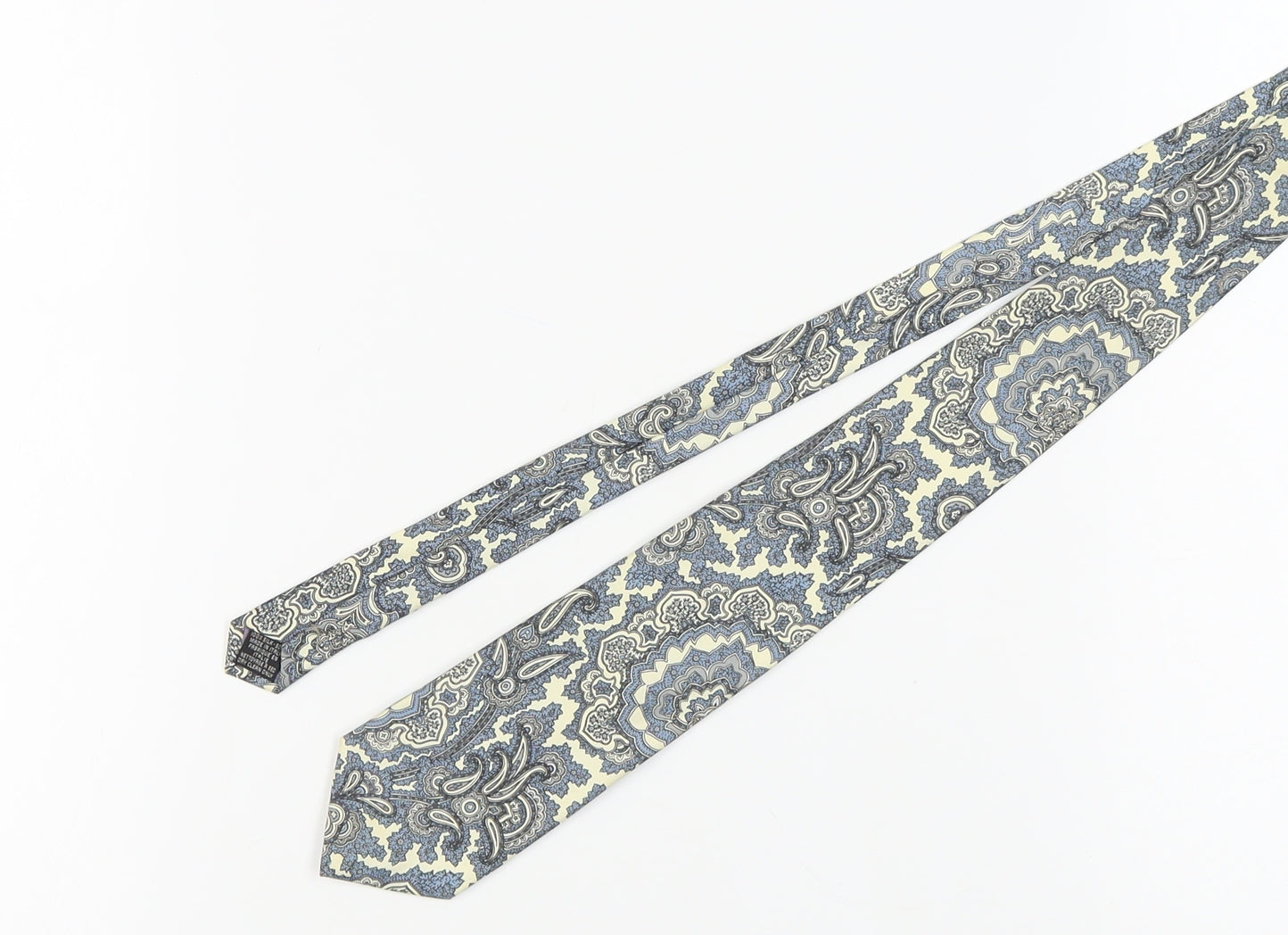 Carlo Colombo Men's Silk Paisley Tie Blue