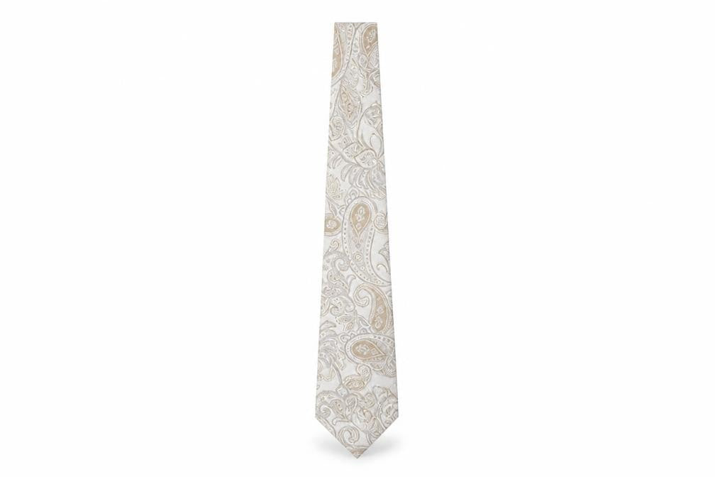 Hawes & Curtis Men's Beige Paisley Silk Tie