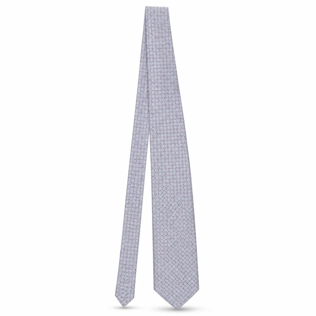 Frangi Men's Grey Silk Geometric Tie