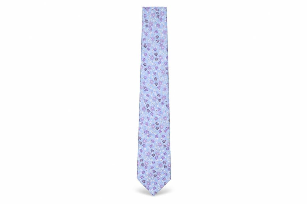 Marks and Spencer Men's Blue Floral Silk Tie