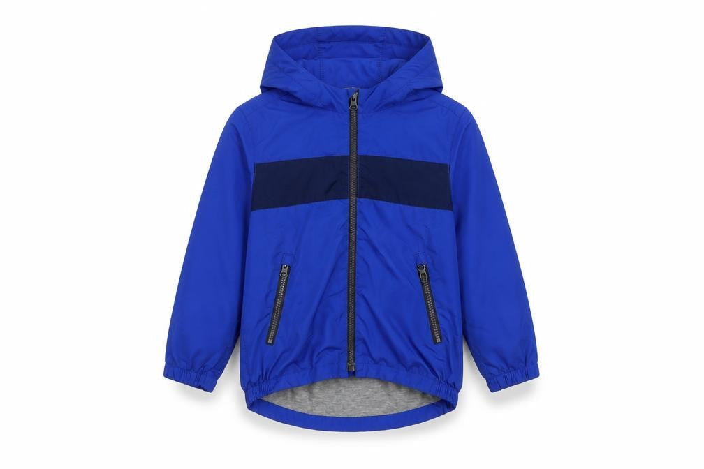 Front view of Gap Kids Blue Windbreaker Jacket for boys’, size 4-5y