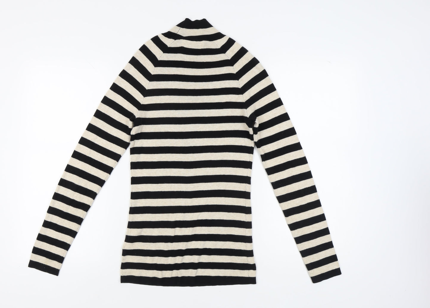 Next Women's Black Striped Pullover Jumper, Size 12