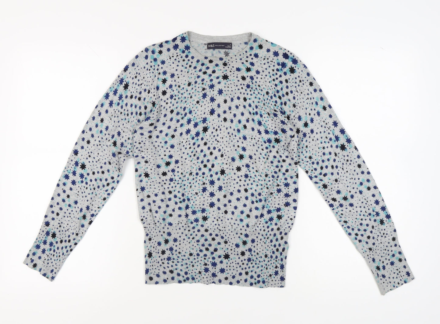 Marks and Spencer Women's Grey Star Jumper Size 8