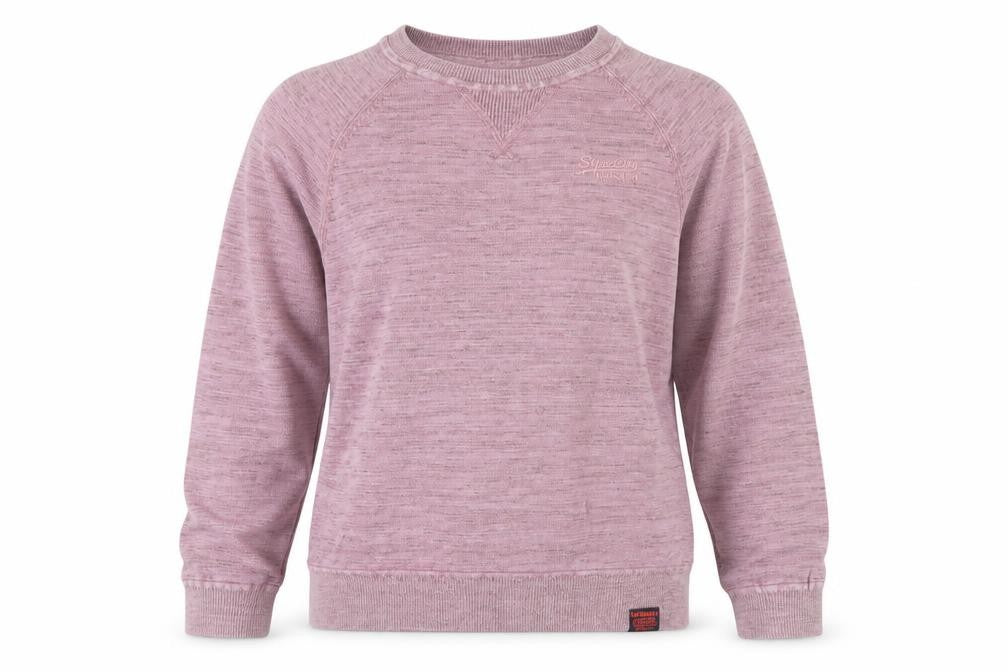 Unisex Adults UK S Regular Superdry Pink Pullover Sweatshirt