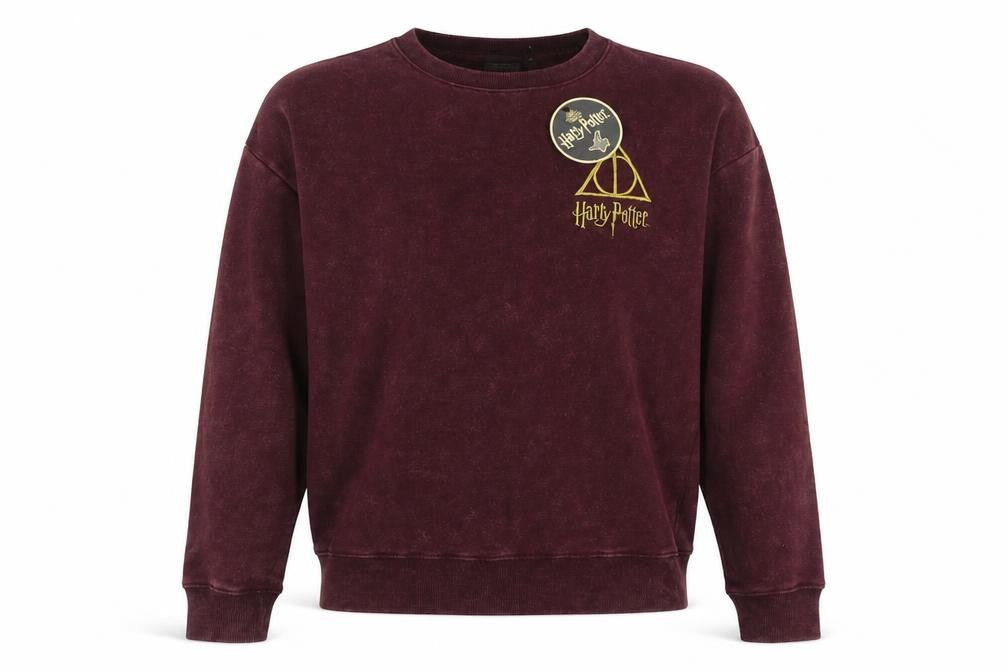 Unisex Adults UK 10 Regular Harry Potter Red Pullover Sweatshirt