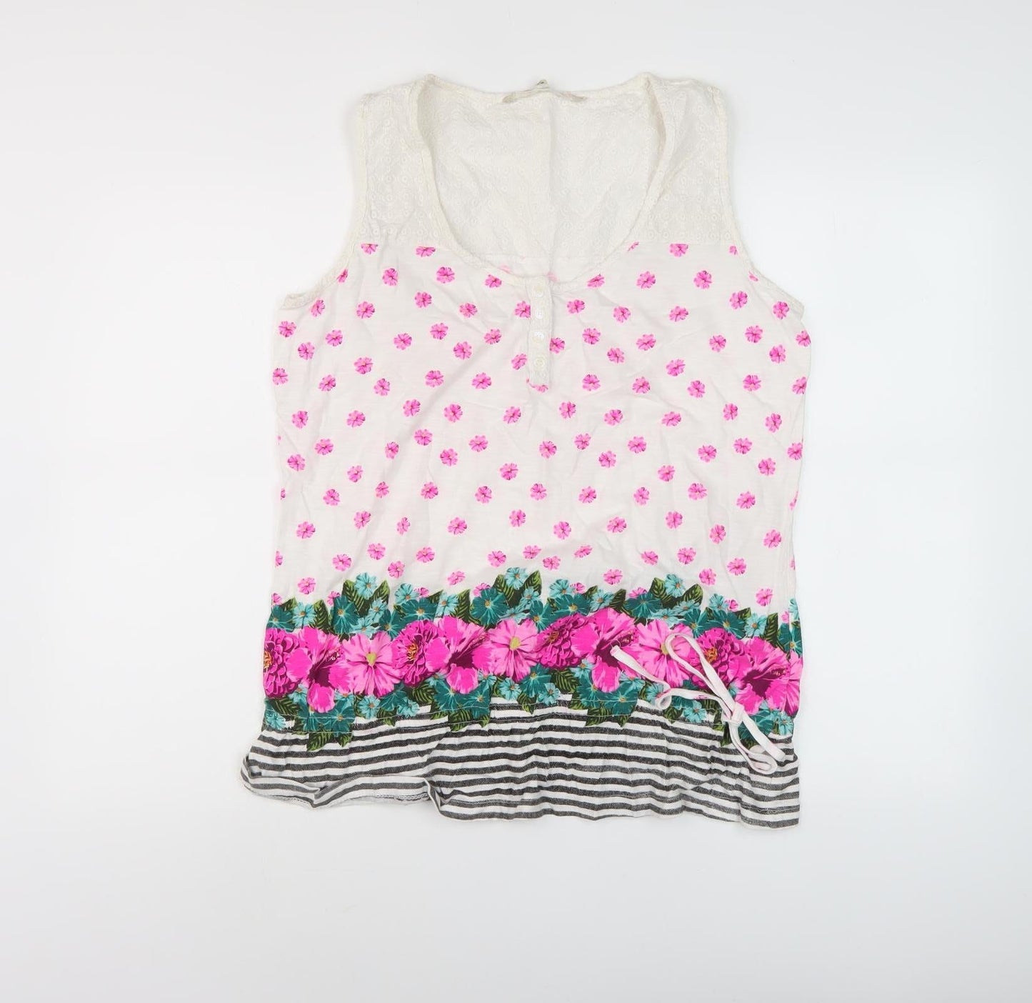 Mandalay Women's Multicoloured Floral Tank Top Size 14