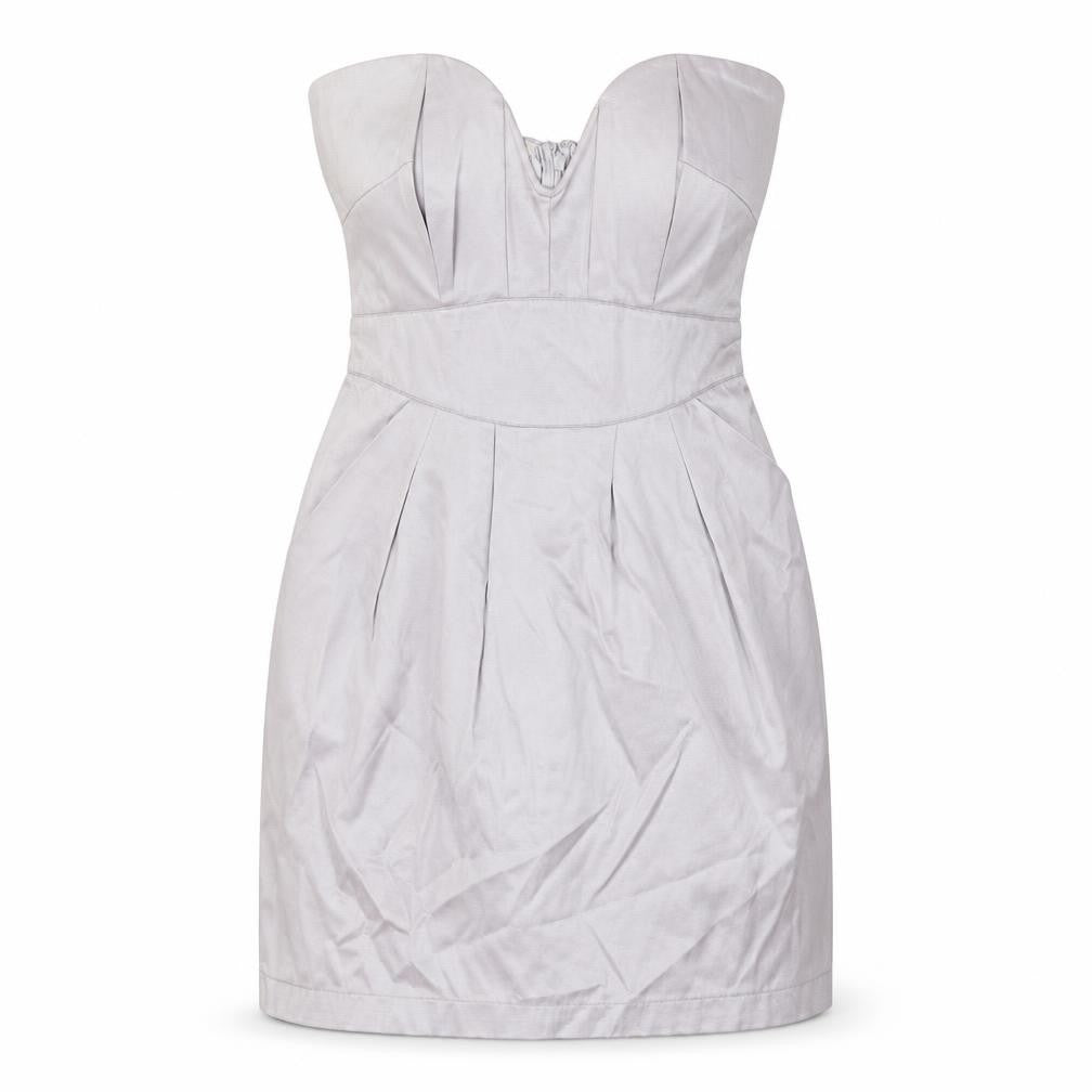 Lipsy Women's Grey Strapless Party Dress Size 10