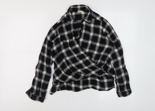 Hollister Women's Black Wrap Blouse, Size S