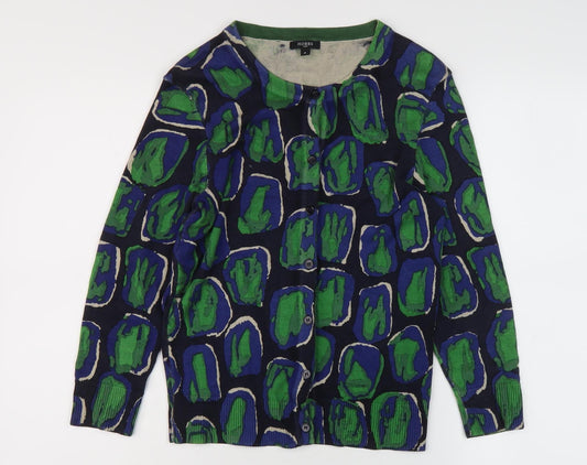 Hobbs Women's Multicoloured Silk Cotton Cardigan Size 8