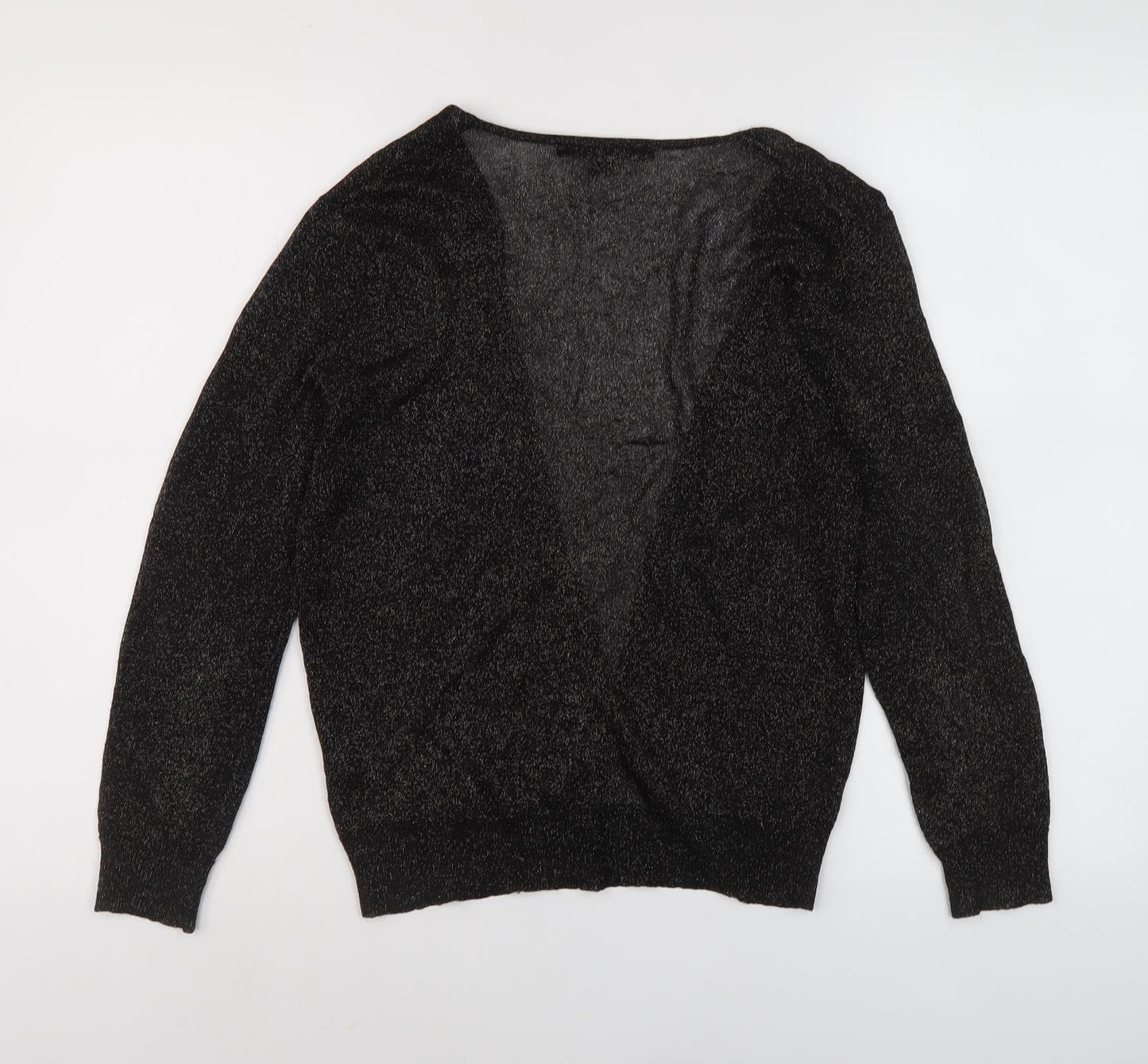 Betty Jackson Black Women's Black Cardigan V-Neck Light