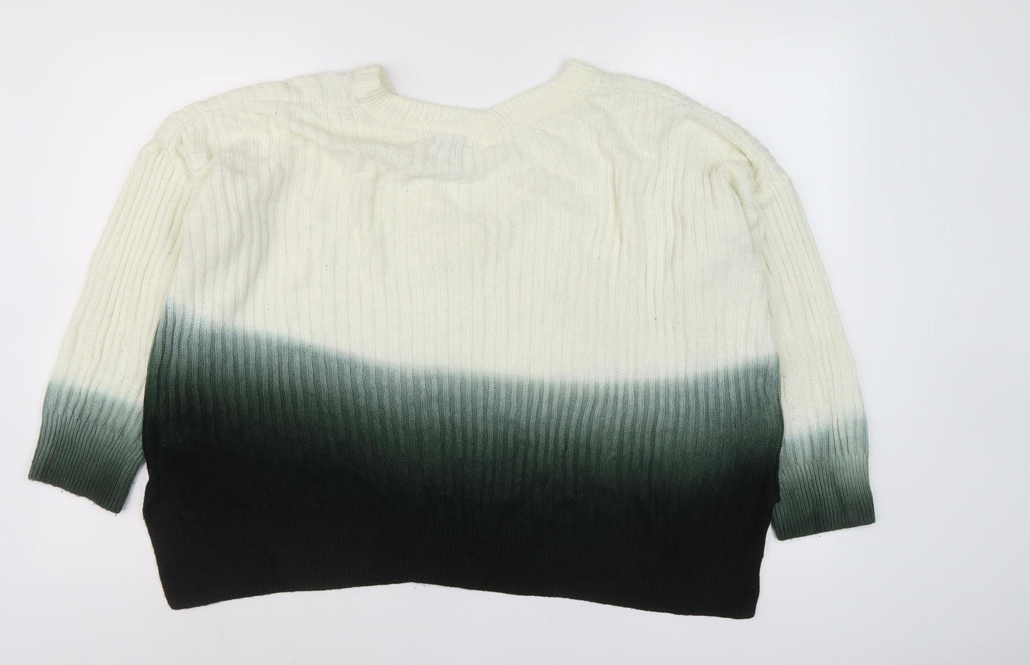 Topshop Women's Ivory Pullover Jumper, UK Size 12, V-Neck