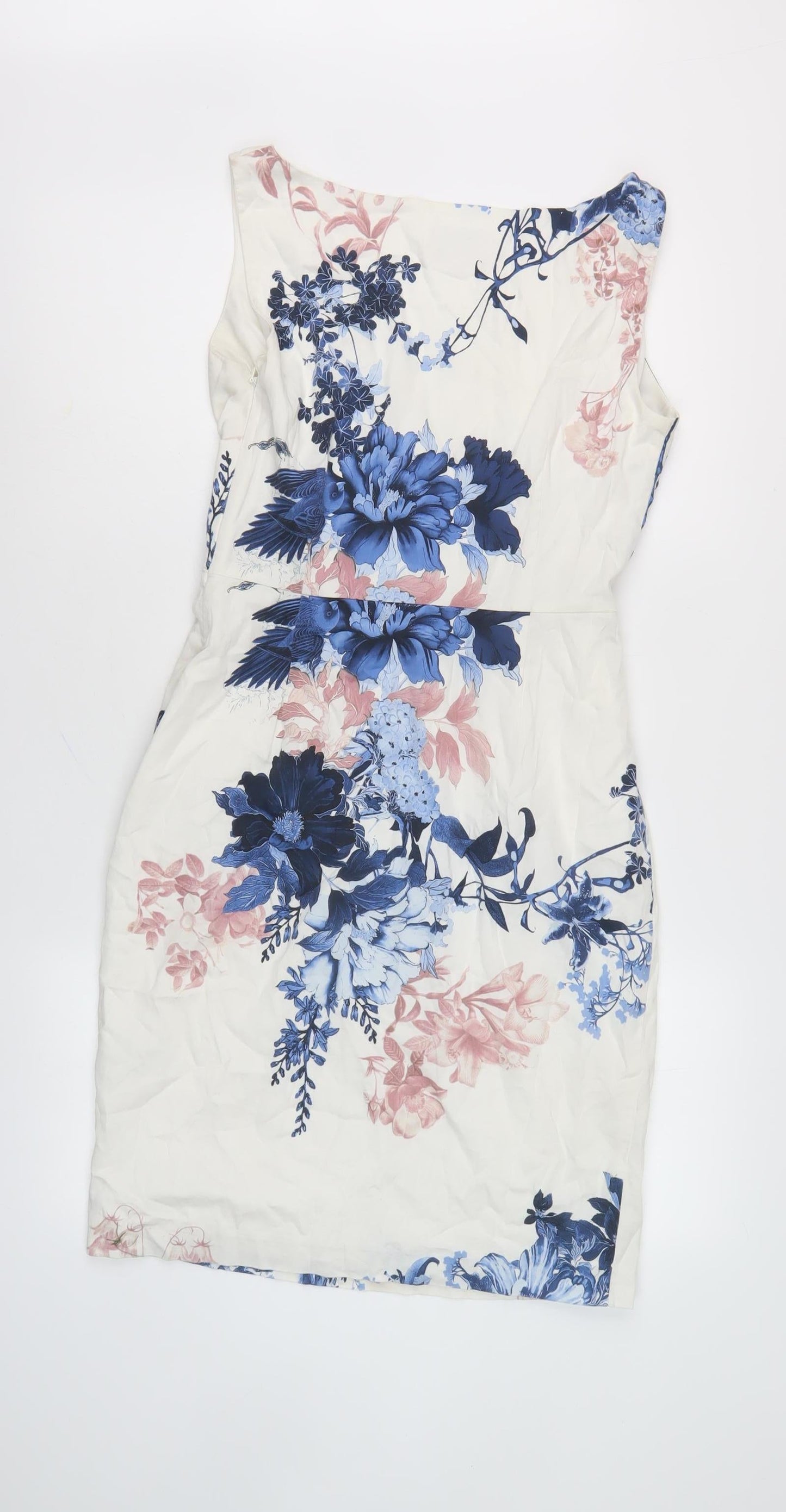 Phase Eight Women's Multicoloured Floral Sheath Dress Size 10