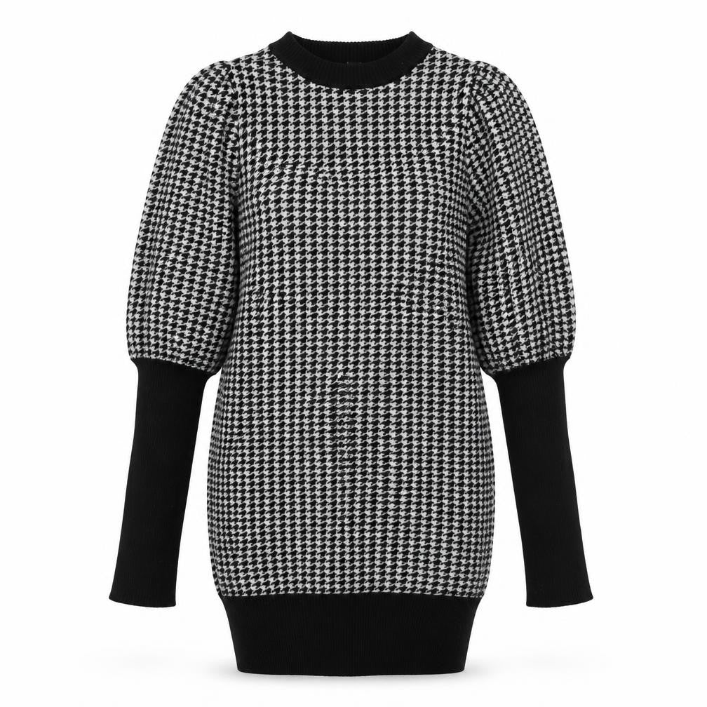 QED London Women's Black Check Pullover Jumper L