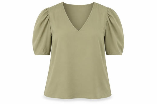 Womens UK Size 12 DKNY Green Polyester Blouse