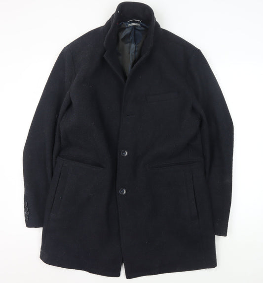 Michael Kors Men's Black Wool Blend Coat S