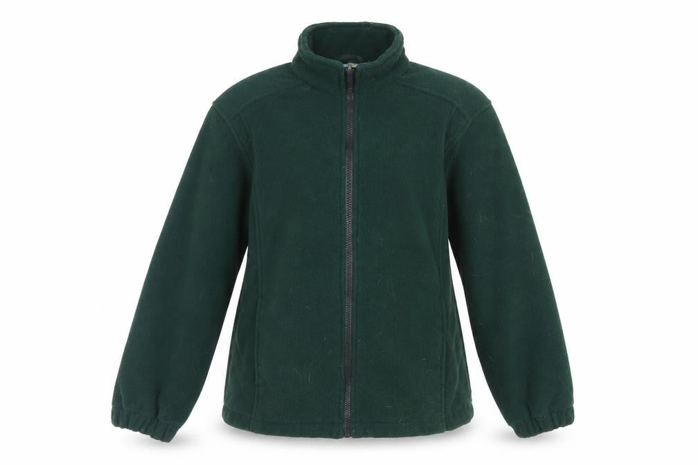 Front view of Blue Max Green unisex adult fleece jacket, size 2