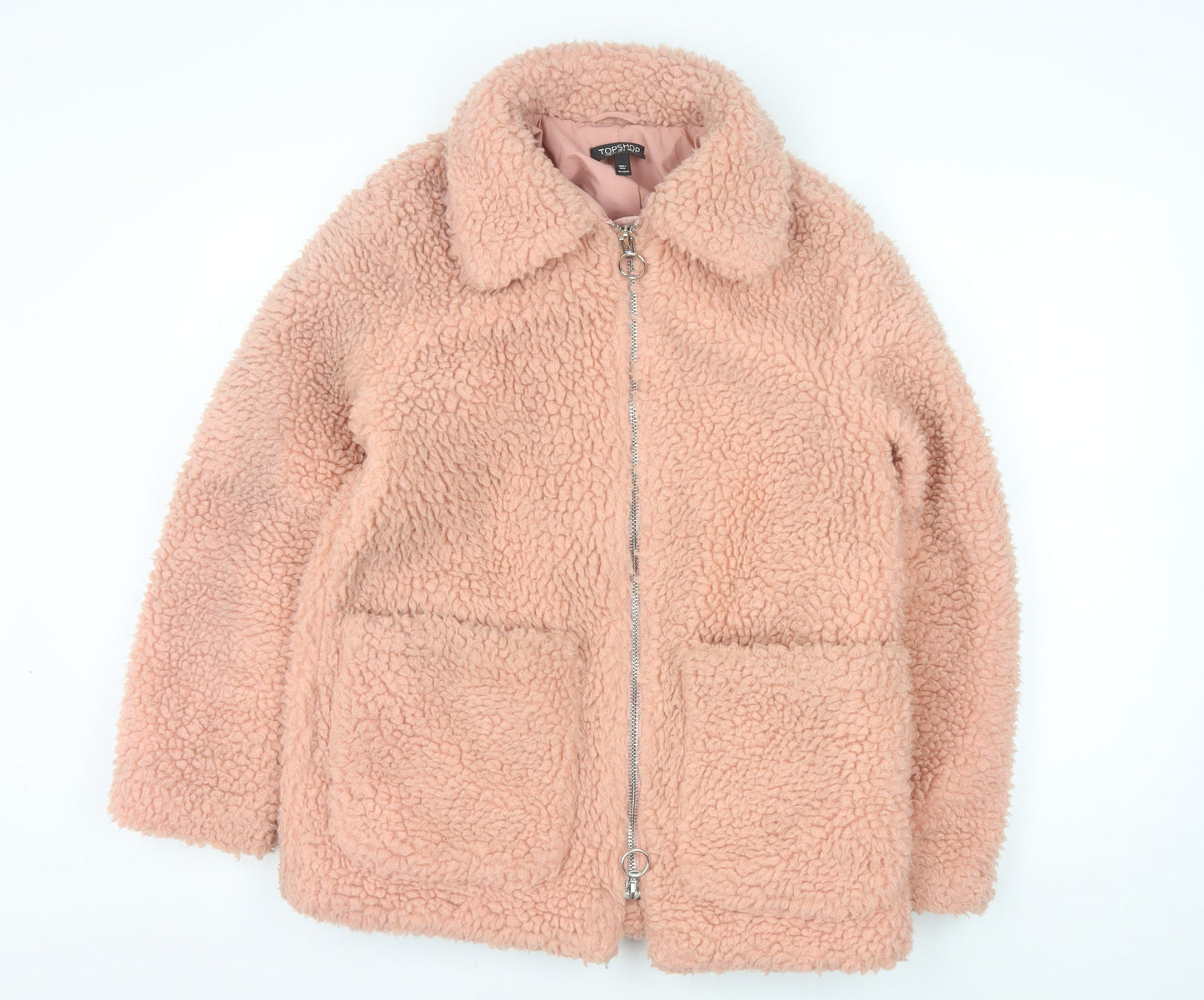 Topshop Women's Pink Basic Jacket Size 6
