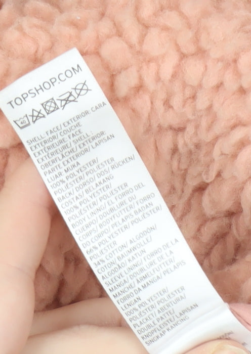 Topshop Women's Pink Basic Jacket Size 6