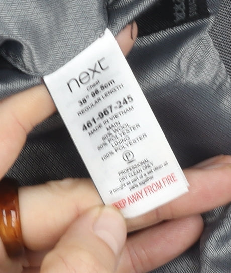 Next Men's Grey Suit Jacket 38 Regular Fit Formal
