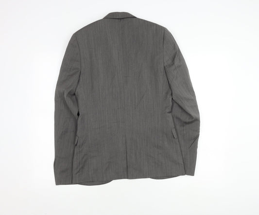Topman Men's Grey Suit Jacket, Size 34