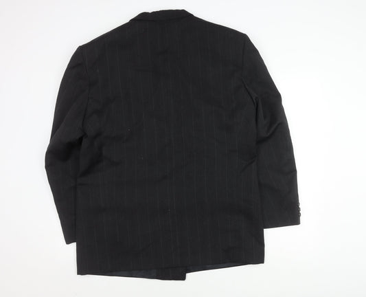 Burton Men's Black Double-Breasted Blazer, Size 44R