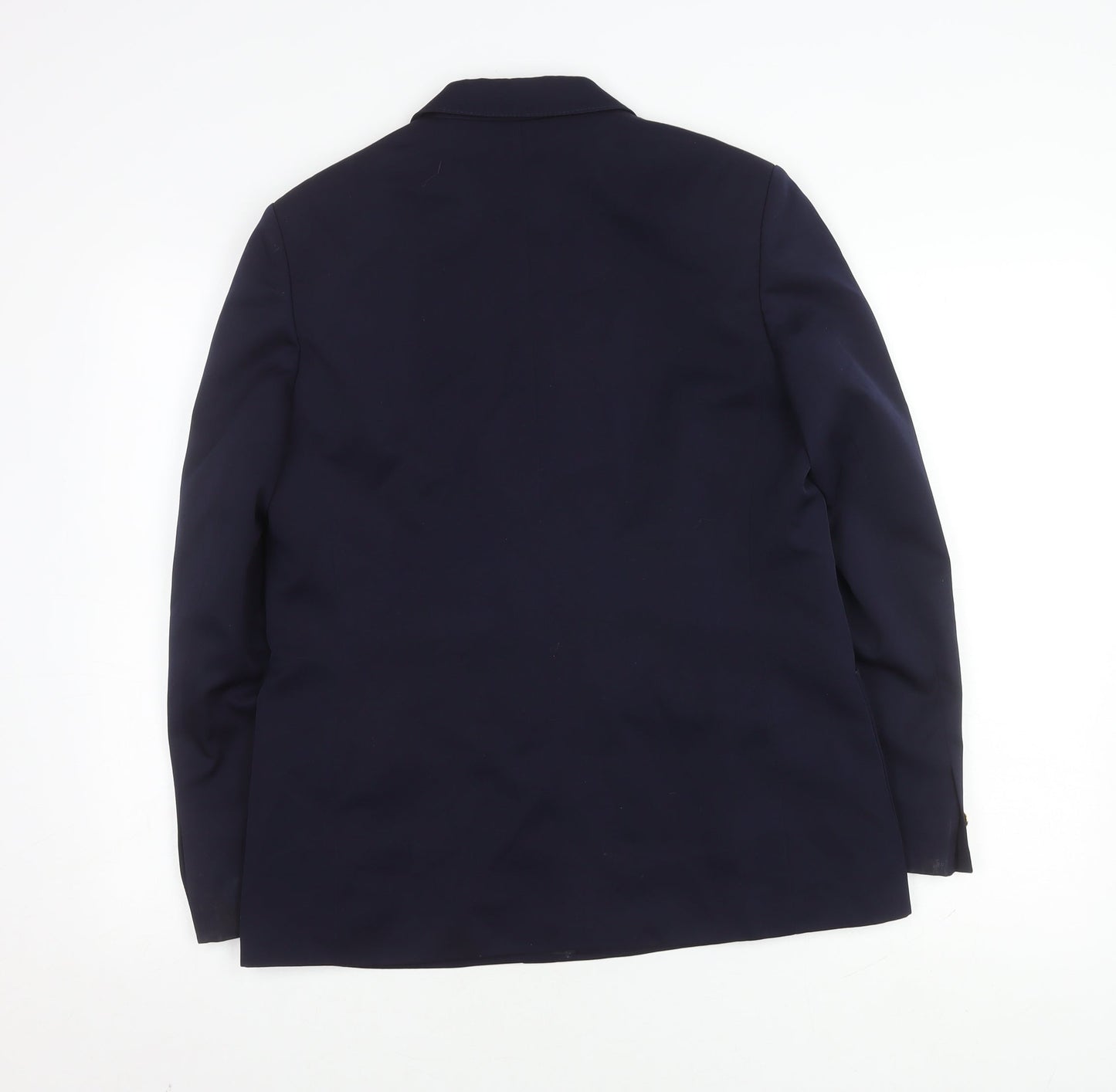 Marks and Spencer Women's Blue Blazer, Size 14, Double-Breasted