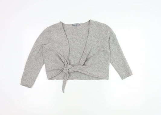 Laura Ashley Women's Grey Cardigan in Size 14 with Glitter