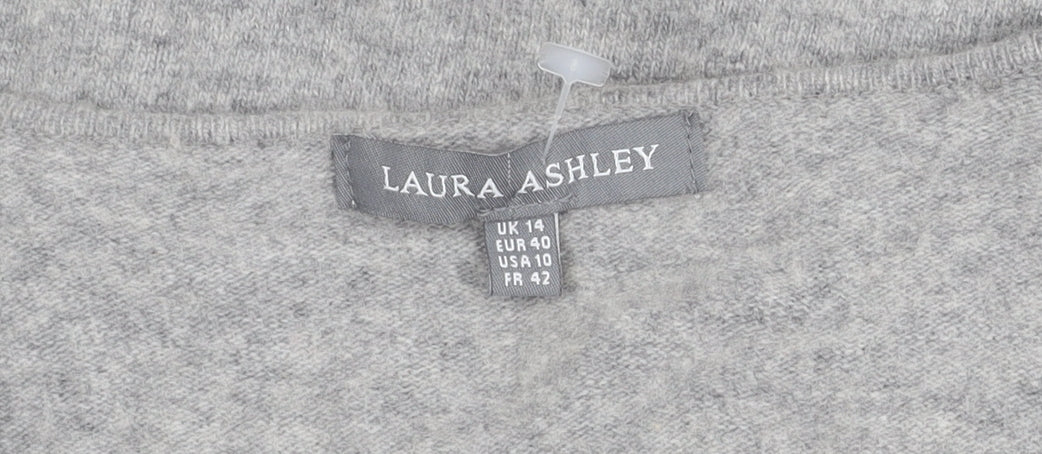 Laura Ashley Women's Grey Cardigan in Size 14 with Glitter