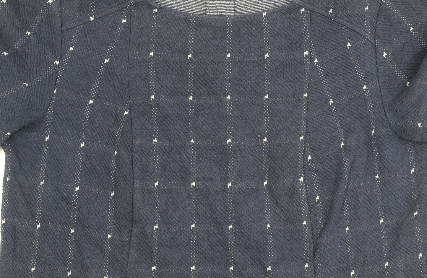 White Stuff Women's Blue A-Line Dress, Size 14, Check Pattern