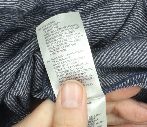 White Stuff Women's Blue A-Line Dress, Size 14, Check Pattern